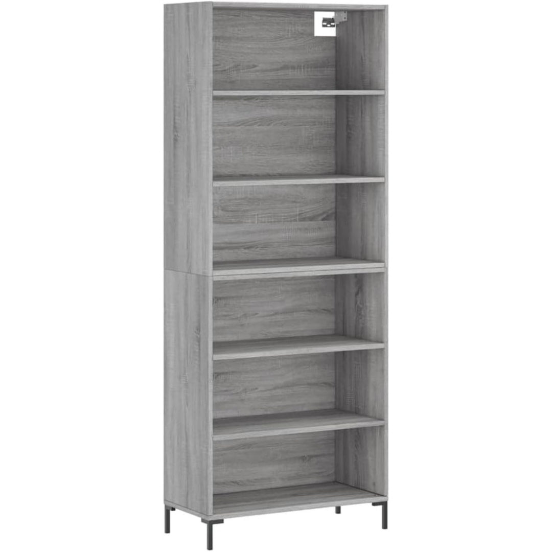 Madia contenitore struttura in metallo grigio