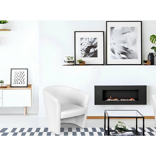 Poltrona confortevole con braccioli bianco