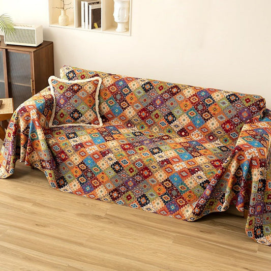 Divano confortevole Boho Copridivano Posti Copridivano Stile nero