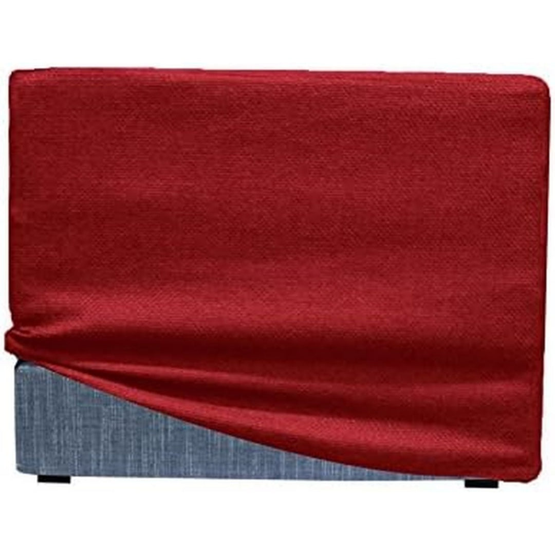 Seduta imbottita rivestimento in velluto rosso