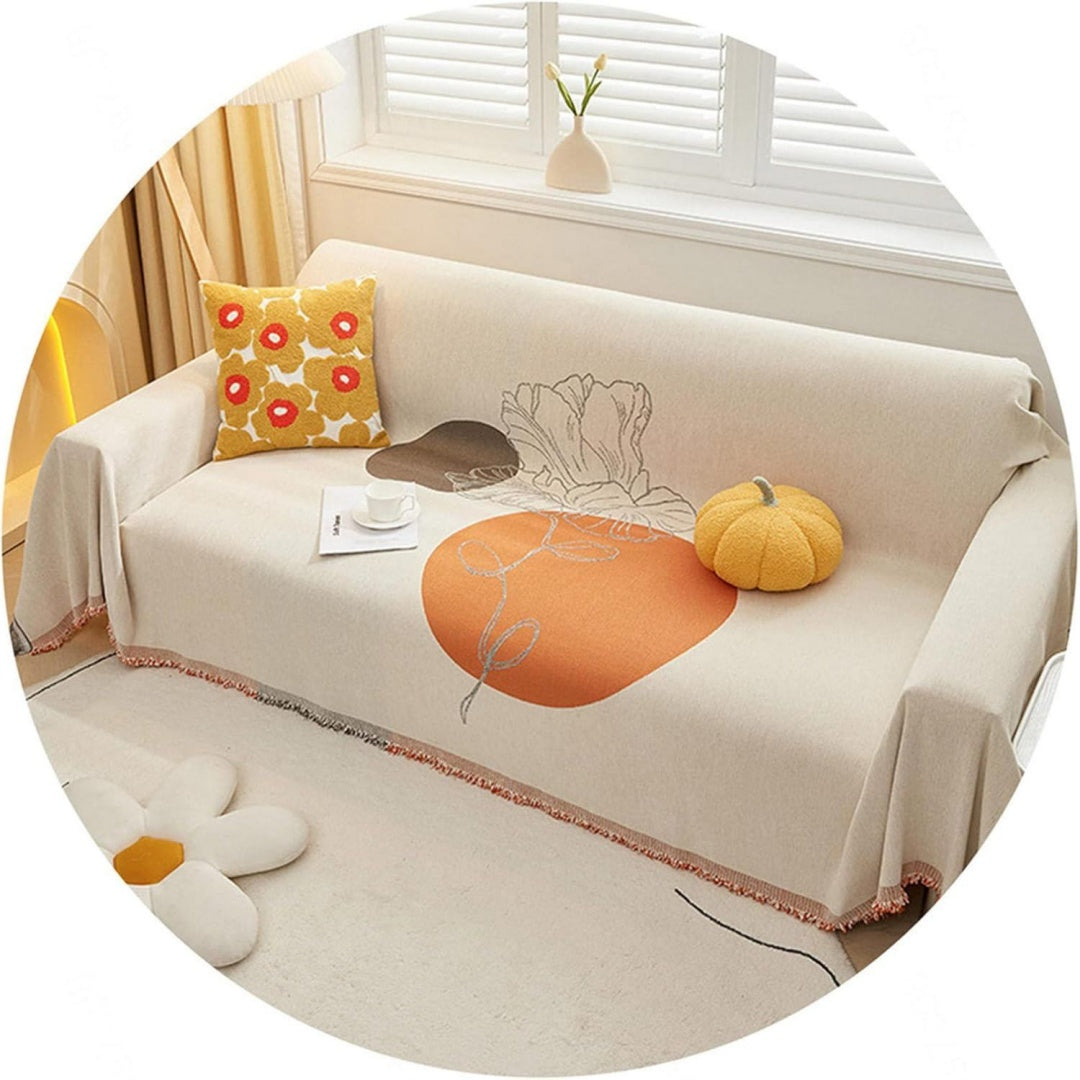 Divano confortevole Coperta Semplice Divano Poltrona, Copridivano beige
